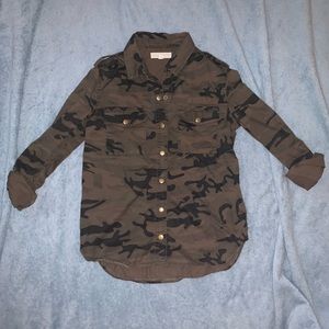 Camo button down